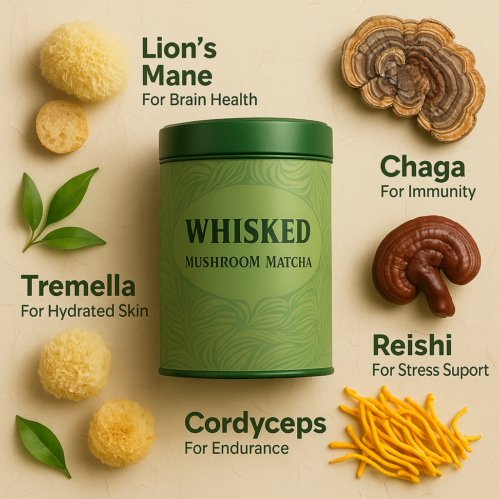 Whisked™ — Ceremonial Mushroom Matcha Blend